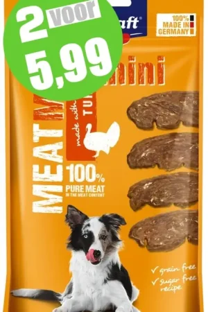 Vitakraft MEAT ME! Kalkoen Mini 60 gr Aanbieding